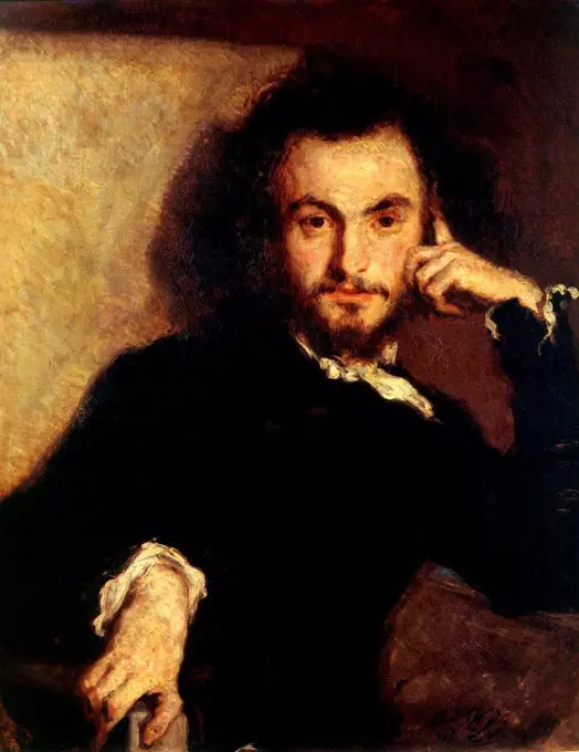 Émile Deroy - Portrait de Charles Baudelaire, 1844, oil on canvas