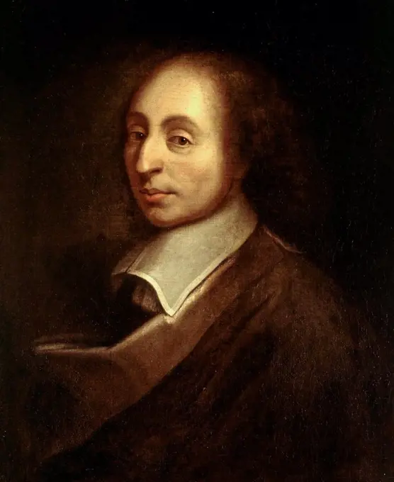 French school - . Portrait de Blaise Pascal - . 17th century. .