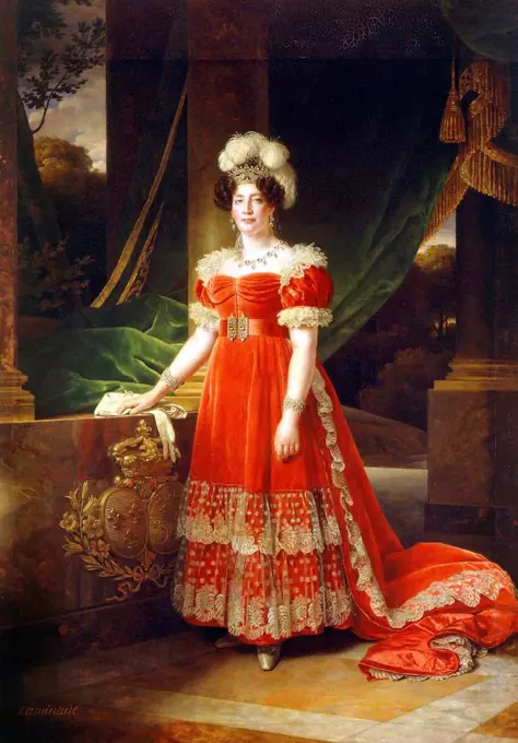 Alexandre François Caminade -. Portrait of the Duchess of Angoulême Marie-Thérèse Charlotte de France called Madame Royale . 1827.