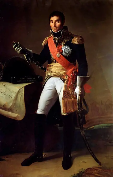 Edme Adolphe Fontaine - . Portrait of André Masséna, duke of Rivoli (1756-1817) prince of Essling, marshal of the Empire.