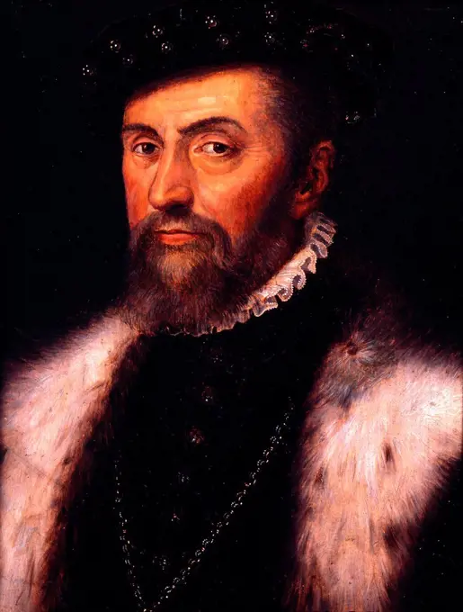 Clouet Francois - Portrait d' Anne Duc de Montmorency (1492 - 1567) Connetable de France.