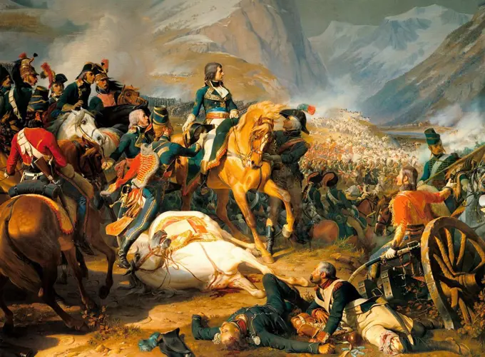 Henri Félix Philippoteaux - . Battle of Rivoli (January 14, 1797). 1844.