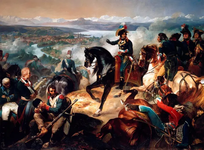 Bouchot François - . Battle of Zurich won by general Massena over the austro russian army of Suvorov.