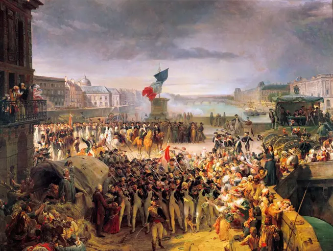 Cogniet Leon - The National Guard of Paris leaves for the army (September 1792).