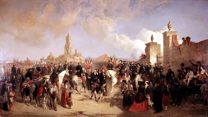 Jean Adolphe Beauce - . Entry of the French Expeditionary Forces in Mexico (June 10, 1963).