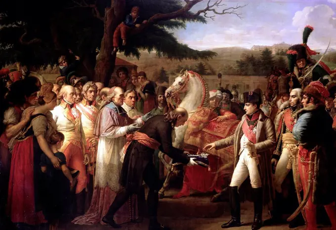 Anne-Louis Girodet de Roucy, dit Girodet-Trioson - . Napoleon receiving the keys of the city of Vienna at Schönbrunn (November 13, 1805).