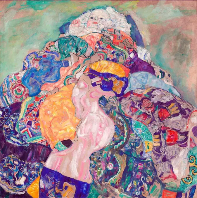 Gustav Klimt - Baby (Cradle).