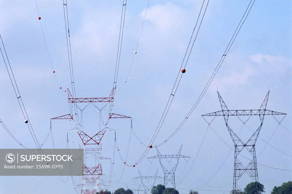Pylons and power line