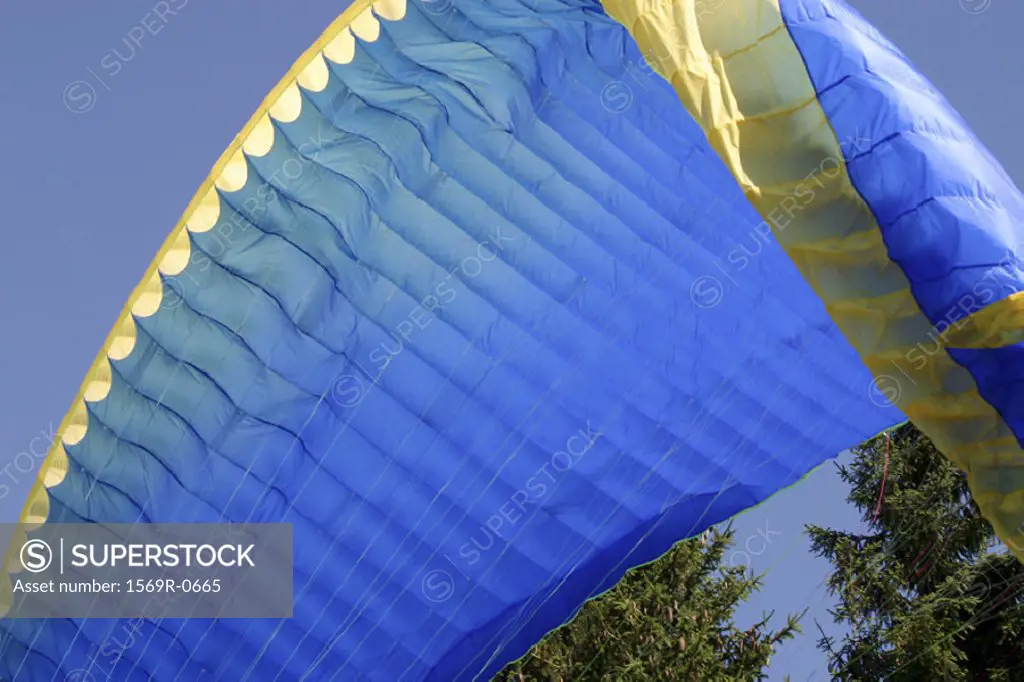 Parachute of paraglide, close-up