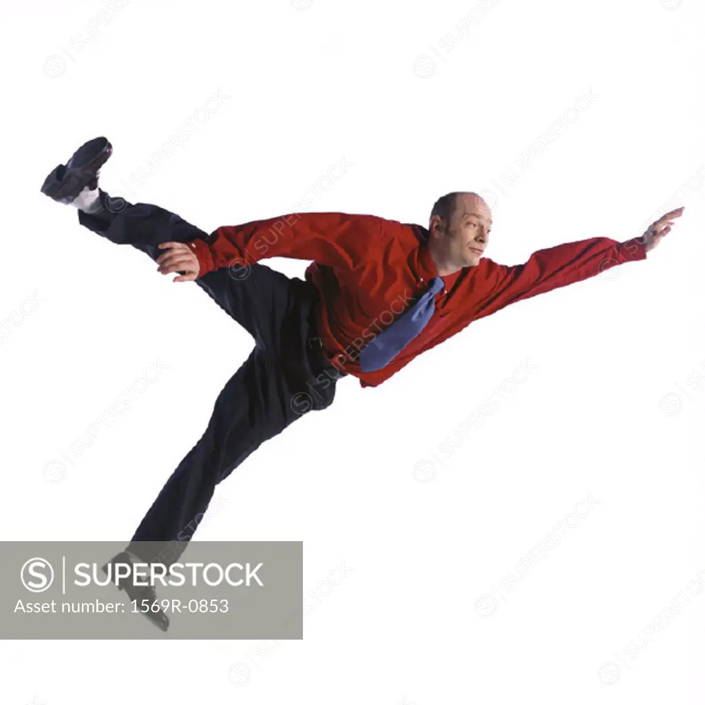Man jumping and reaching