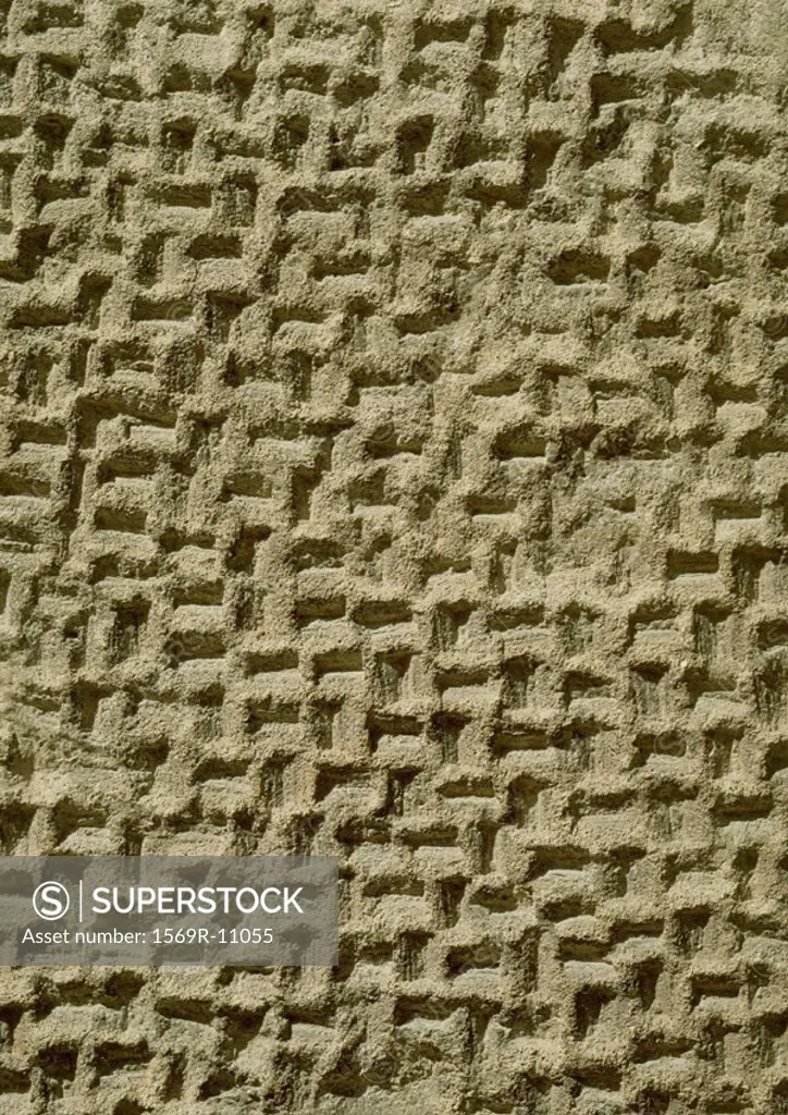 Pattern carved in stone, close-up
