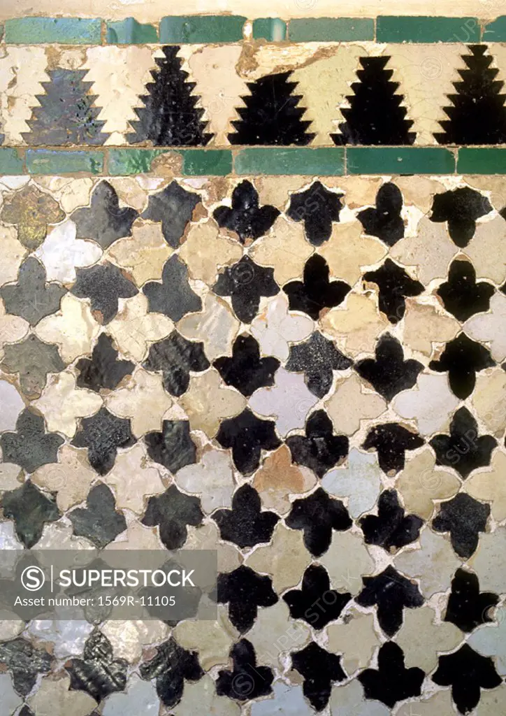 Tile mosaic, close-up