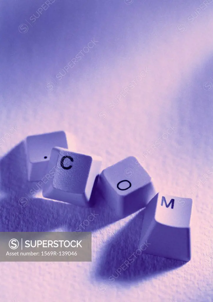 Computer keys spelling out ´ com´