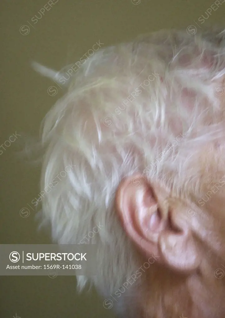 Senior man´s ear, close-up