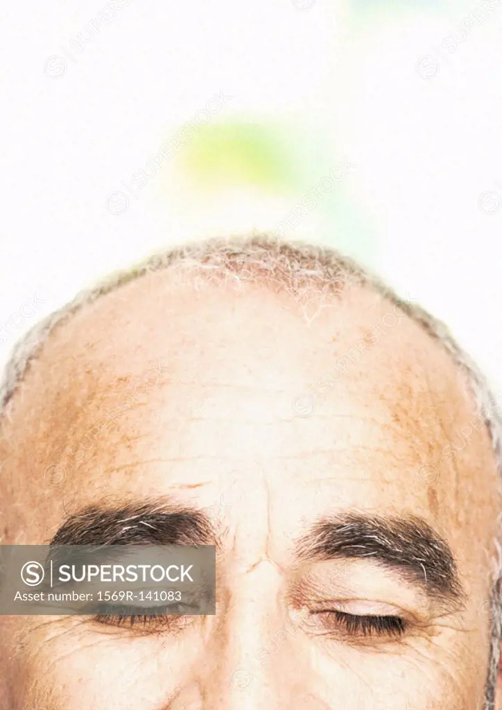 Mature man, close-up of upper face