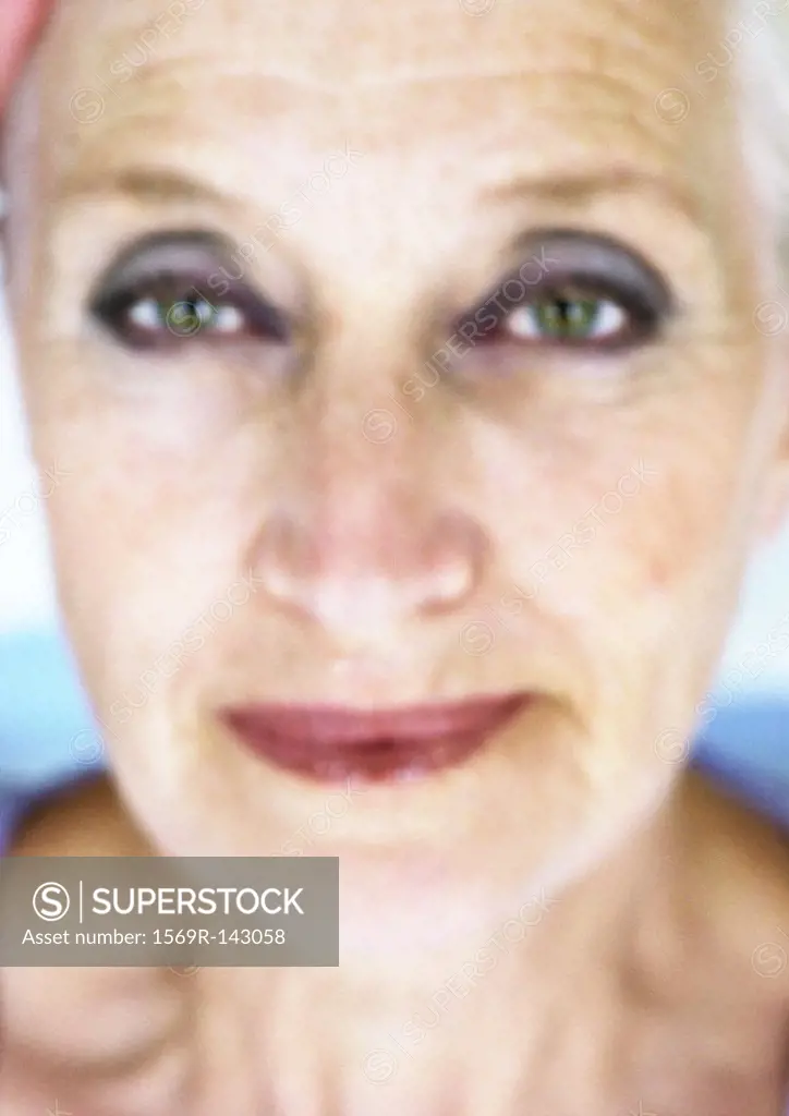 Mature woman, close-up, portrait, blurred