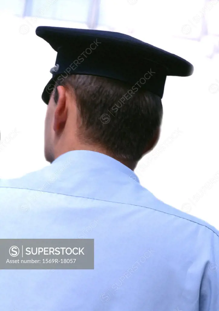 Policeman, rear view