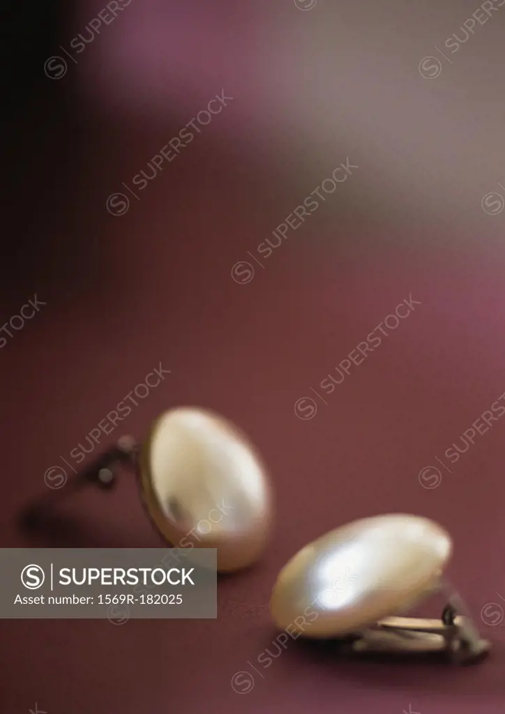 Clip-on earrings, close-up