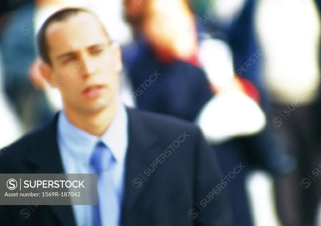 Businessman, blurred