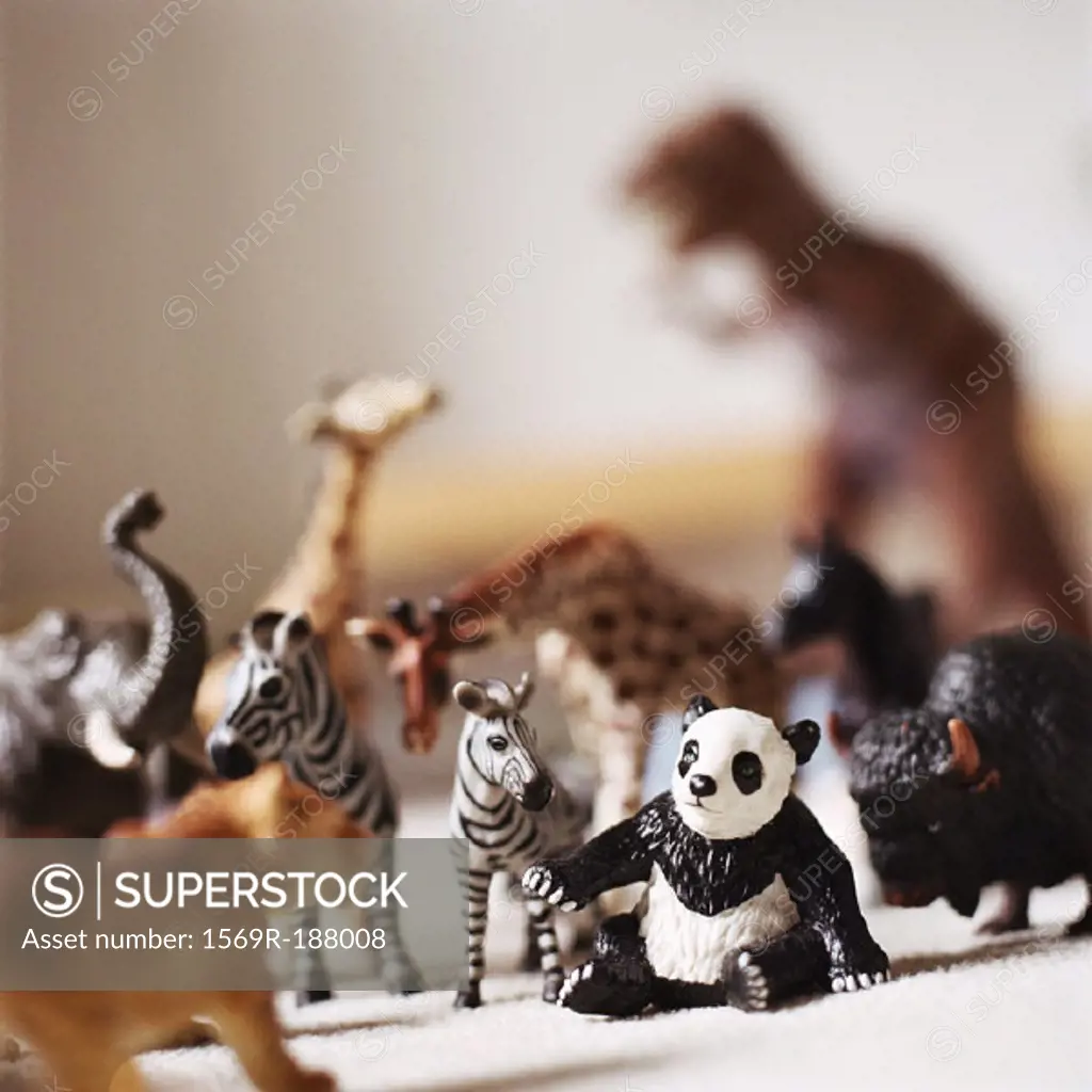 Plastic toy animal figurines