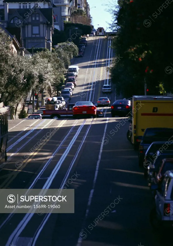 California, San Francisco, cars in street