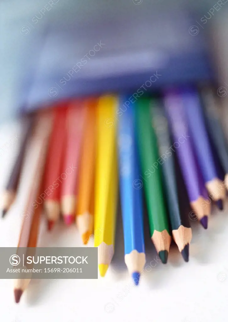 Colored pencils, close-up