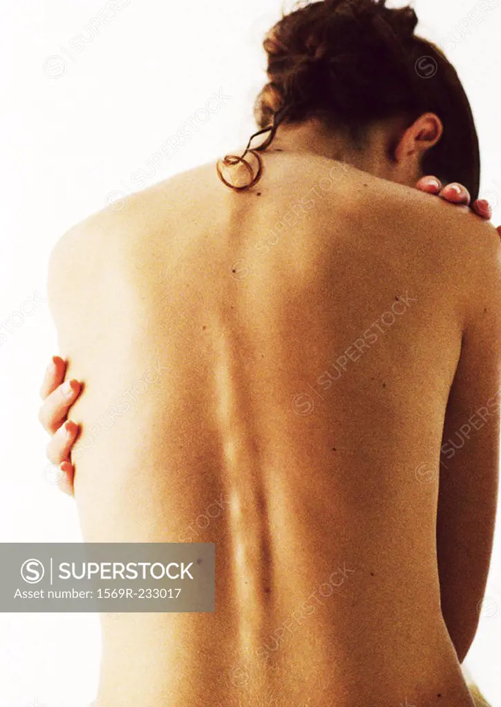 Woman´s bare back, close up