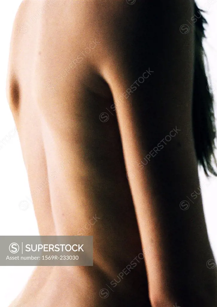Woman´s bare back, close up
