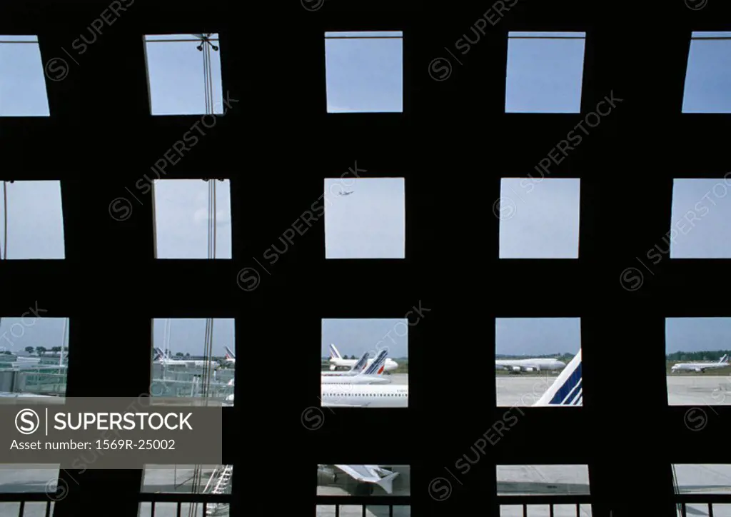 Lattice window at airport