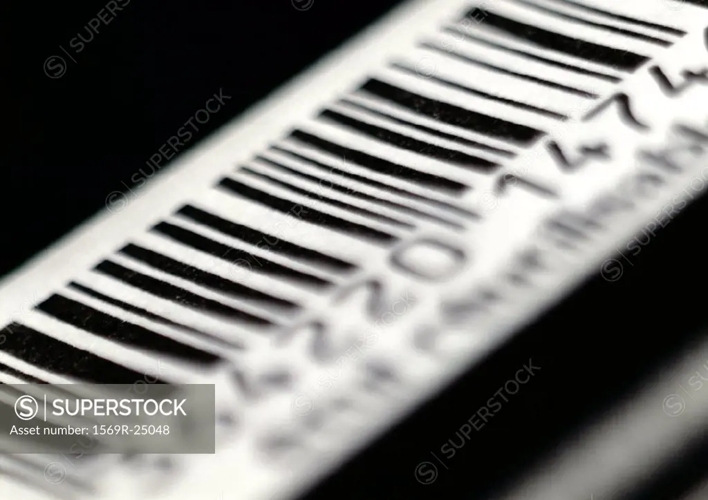 Barcode, extreme close-up