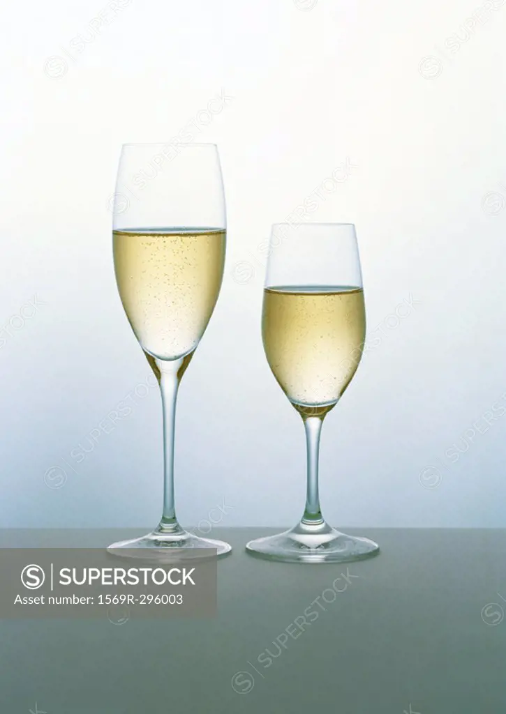 Two flutes of Champagne