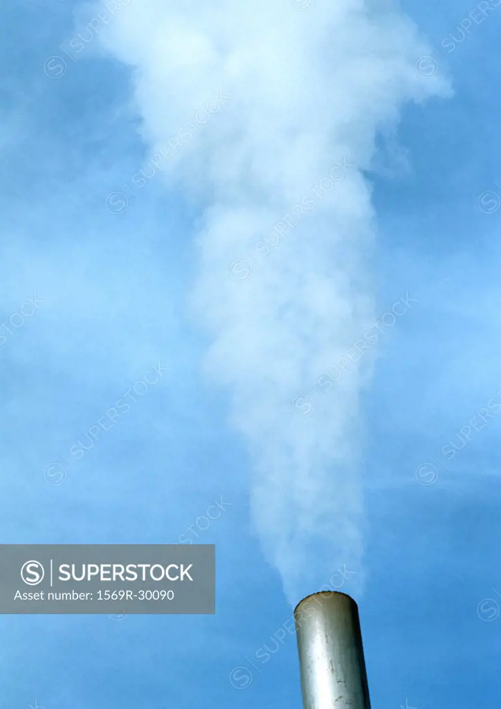 Smoke from a smoke stack, close-up