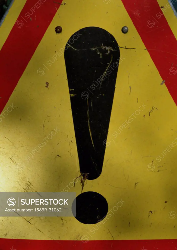 Danger sign, close-up