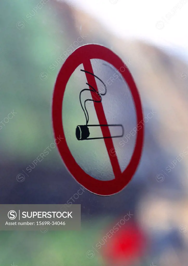 No smoking symbol, close-up