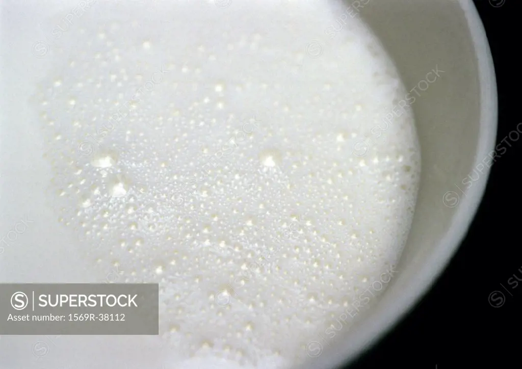 Milk in bowl, close-up