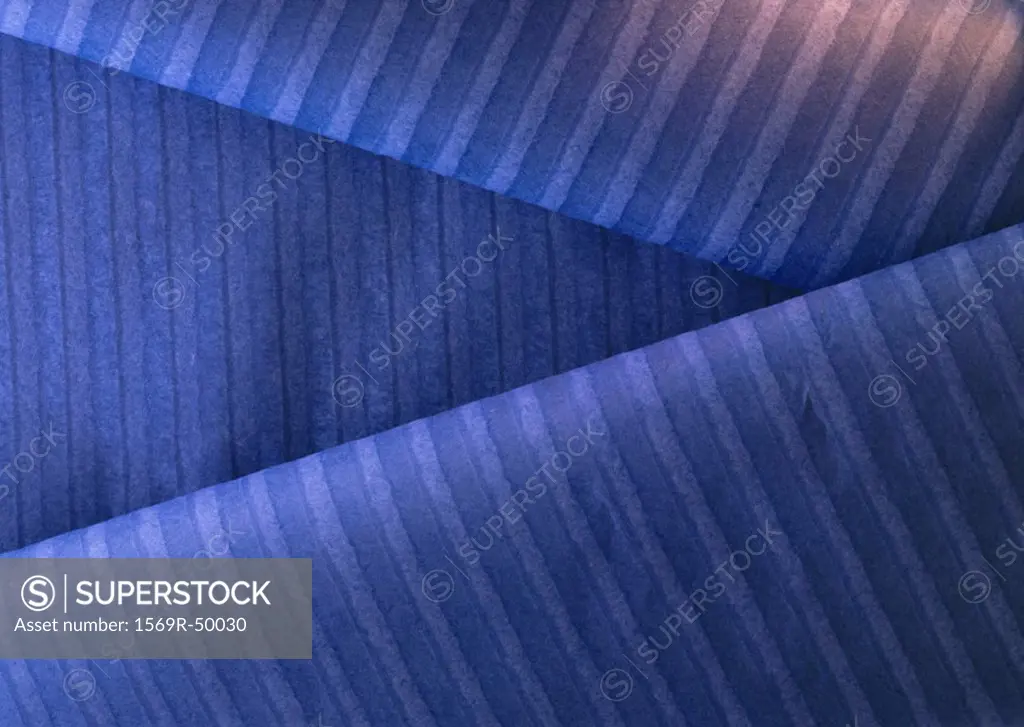 Striped blue paper, close-up