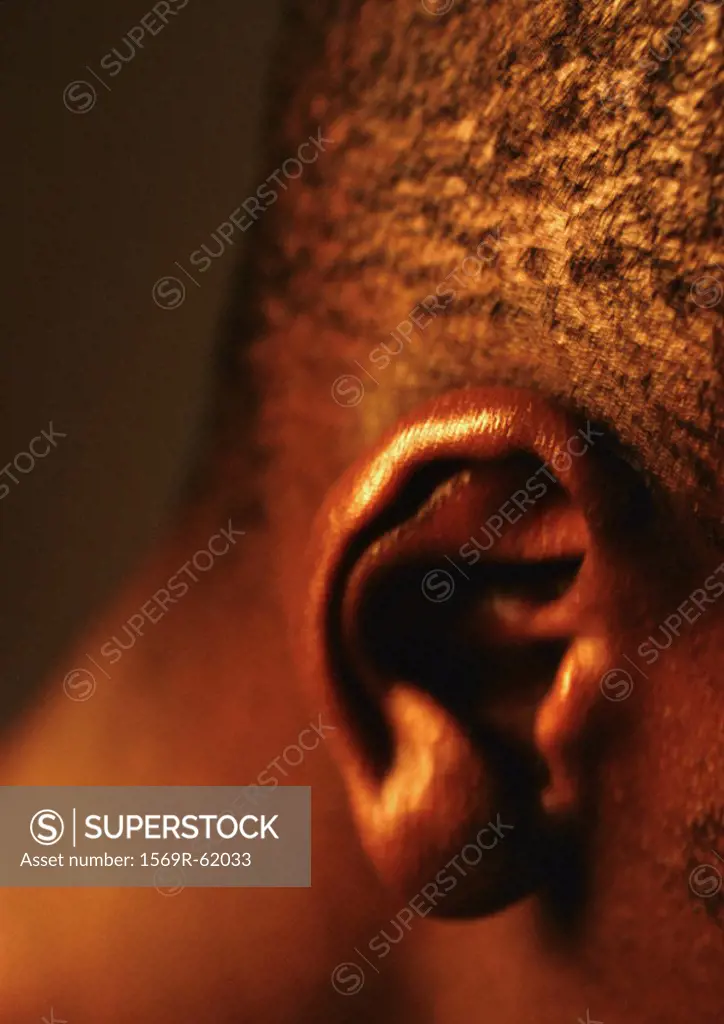 Man´s ear, close up