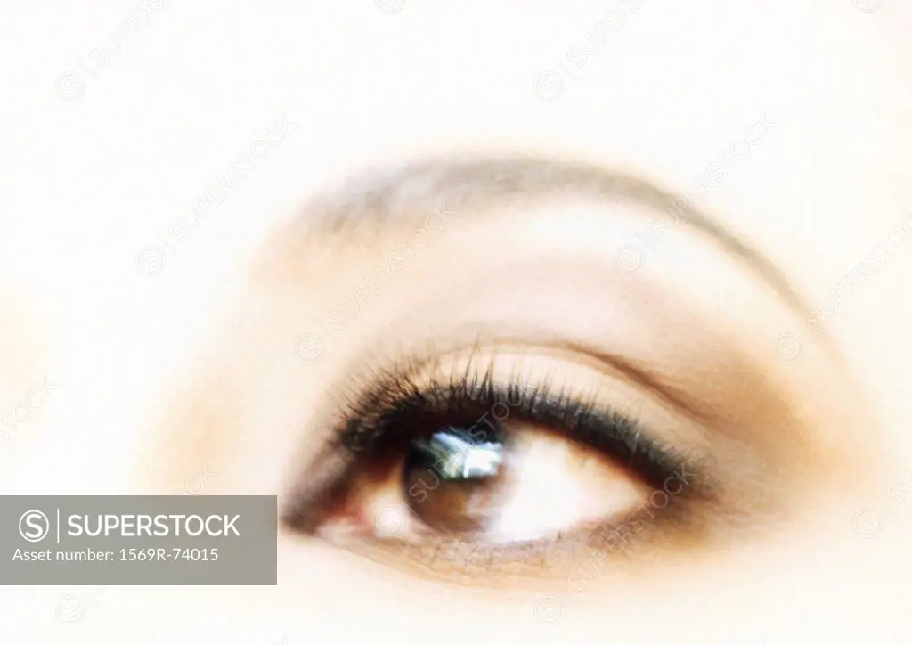 Woman´s brown eye, close-up