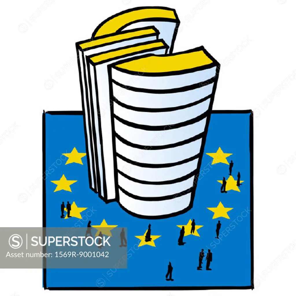 Skyscraper in shape of Euro symbol