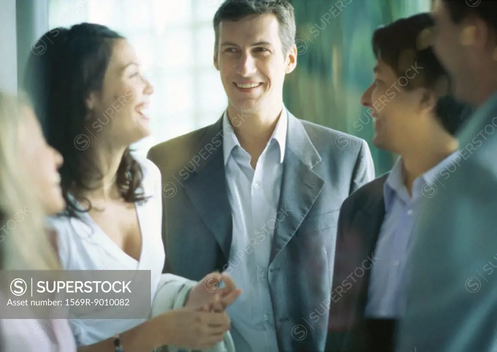 Group of businesspeople smiling