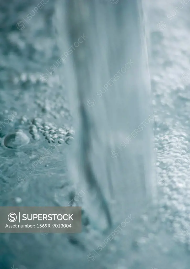 Running water, extreme close-up