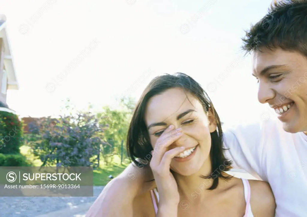 Young couple laughing