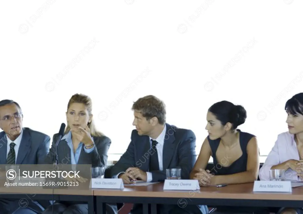 Businesspeople in committee meeting