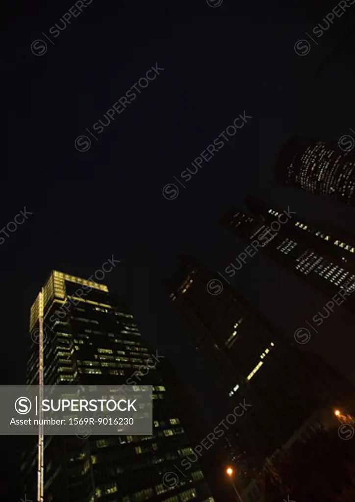 Skycrapers at night