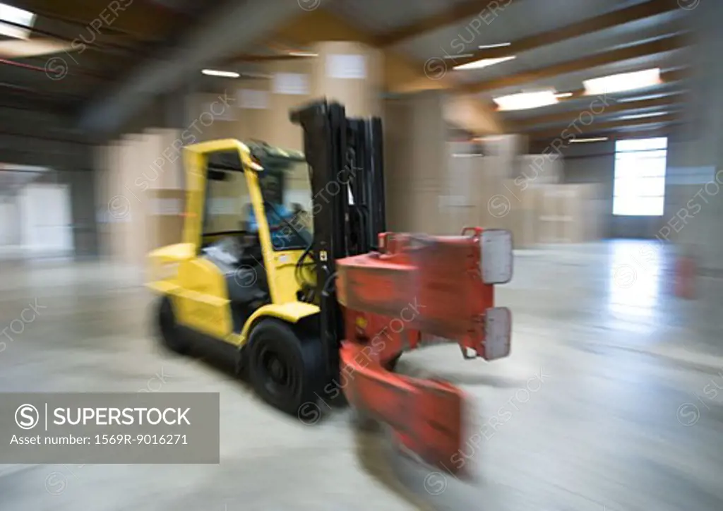Forklift in paper mill