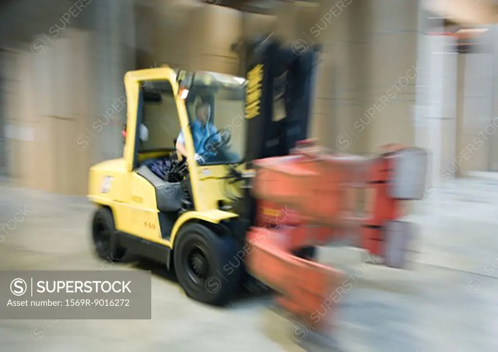 Forklift in paper mill