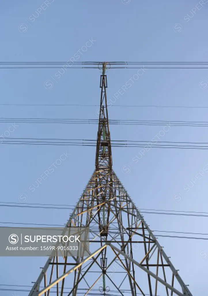 Electric pylon, low angle view
