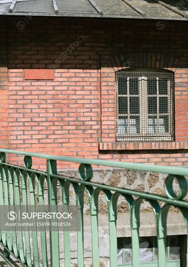 Brick building and railing