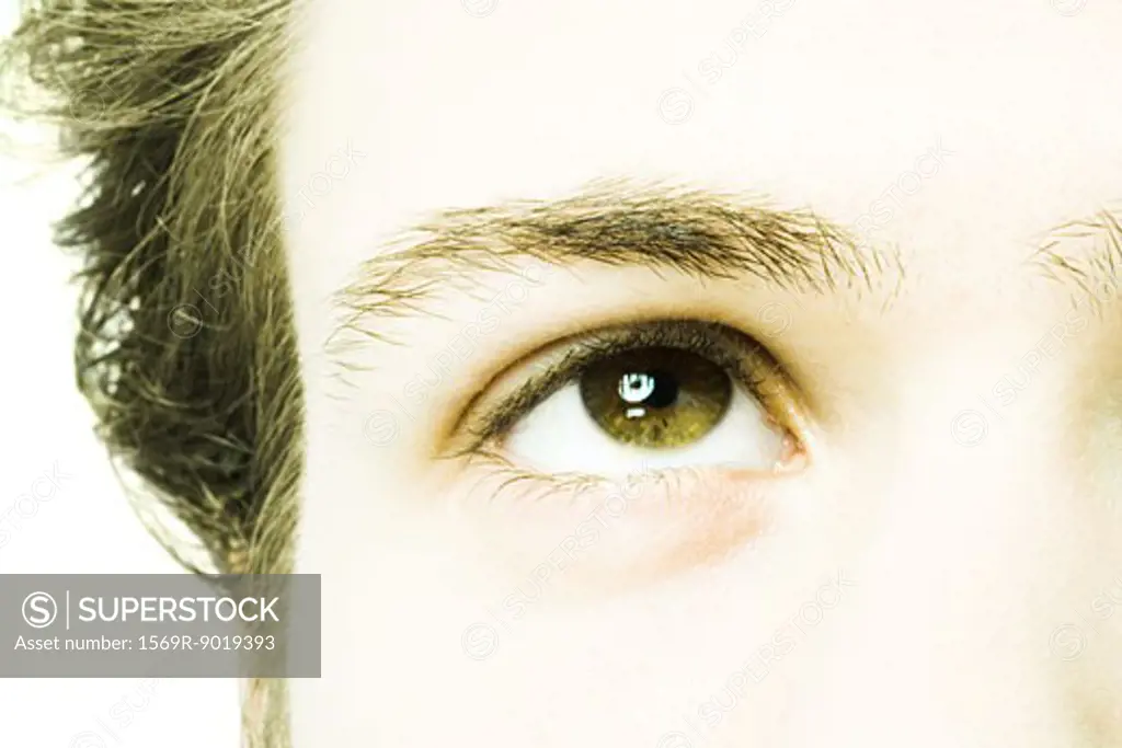 Young man's eye, extreme close-up