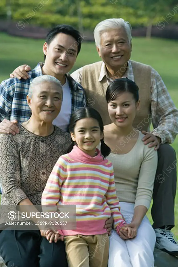 Three generation family, portrait